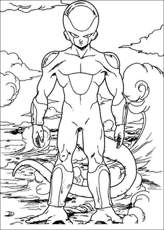 Plansa de colorat cu Dragon Ball Z 41 36